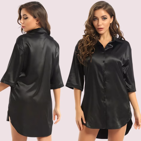 Miava Joylina "Luxury" Japanees Satin Loung ,Sleep Dress